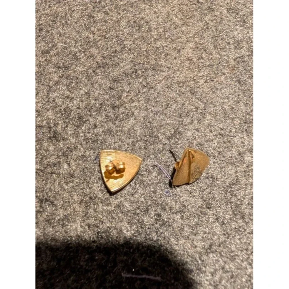 Gold color triangle earrings